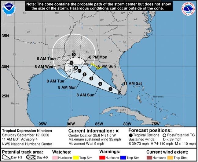 Cat 1 Hurricane Sally and New Orleans