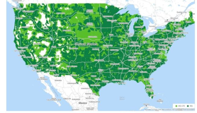 Google Fi 5G Coverage Map