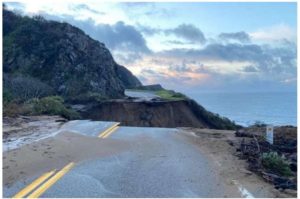 Part of Big Sur U.S. Highway 1 Falls Into Ocean