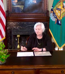 Yellen’s Signature On 2021 Bills