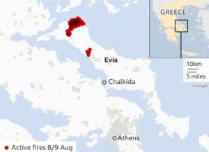 Evia Island Evacuates – Wildfire