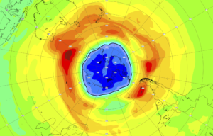 Big S. Pole Ozone Hole Grows