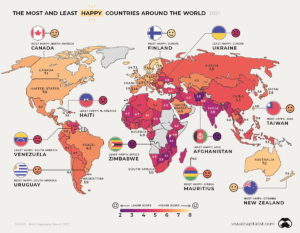 World’s Most Happy – Finland, Canada, New Zealand