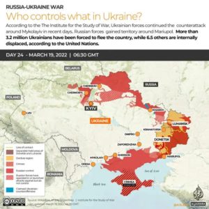 6.6M Displaced, Russia Controls 12% of Ukraine, No Cities Have Fallen Yet