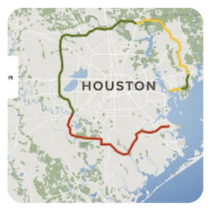 Rural 53 Miles Of Houston’s Grand Parkway (Yellow) Opens New Caney To Baytown; Dom Trupia, PE, TxDOT Project Manager (Green)