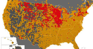 – Bars (Red) vs Grocery Stores Majority –