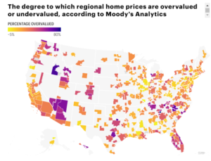 If Recession (60%), Homes May Decline 15% to 40% Here