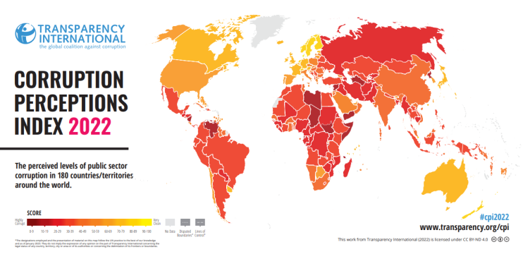 Corruption Perceptions Index 2022