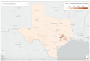 Texas Power Outages, Friday 3:57pm, Sep 15, 2023