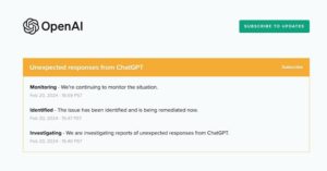 OpenAI investigates ChatGPT’s bizarre AI responses