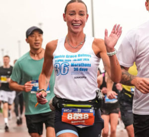 Runner Sophie Holmes finishes 36 marathons in 36 days – 940 miles