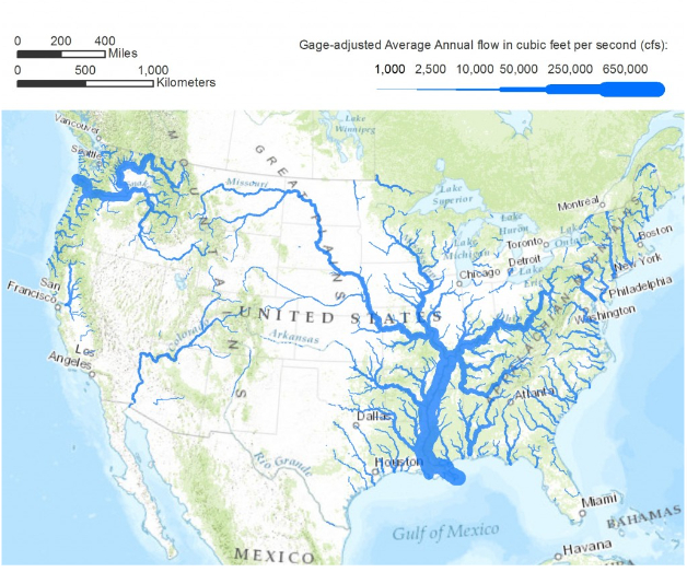 The LakeTX Canal, 460 miles, far less than 2 Erie Canals – Mississippi flood & East Texas water for all of Texas – LakeTX™ SUNz™