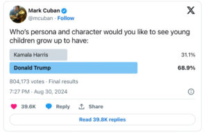 Here’s the real poll, don’t be fooled, Trump v Harris