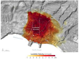 California community landsliding 4” a week into the Pacific