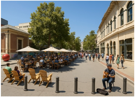 Santa Cruz Coopers St. reimagined as pedestrian