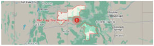 Massive Utah wildfire – last time 2020 East Troublesome moved Utah east to Estes Park, CO (w 5 min audio)