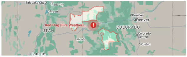 Massive Utah wildfire – last time 2020 East Troublesome moved Utah east to Estes Park, CO (w 5 min audio)