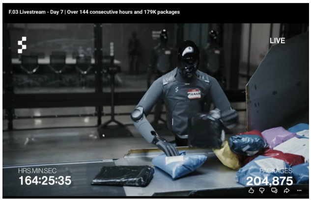 A live look at humanoids today in real 144 hour shift jobs